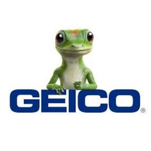 Geico Insurance Logo, Lizard on the word GEICOC